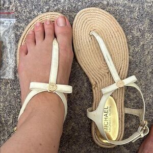 Michael Kors Cream Sandals for Women in 6